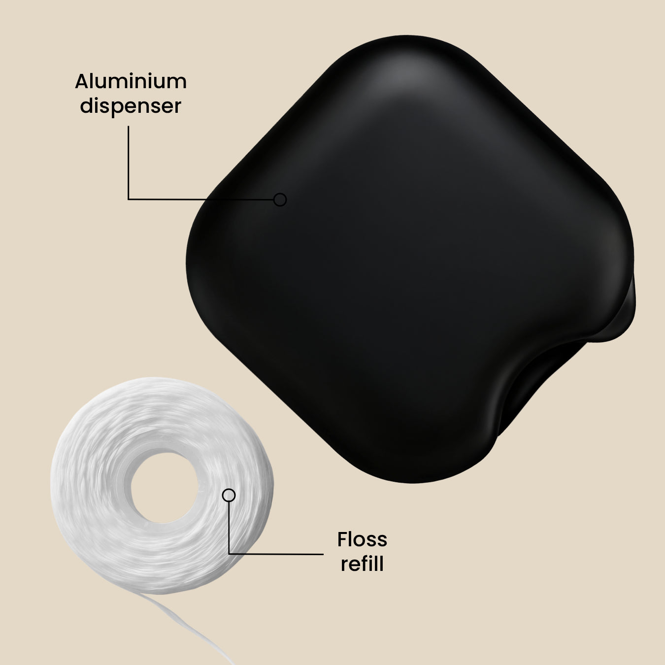 wall mounted floss dispenser aluminium reduce plastic