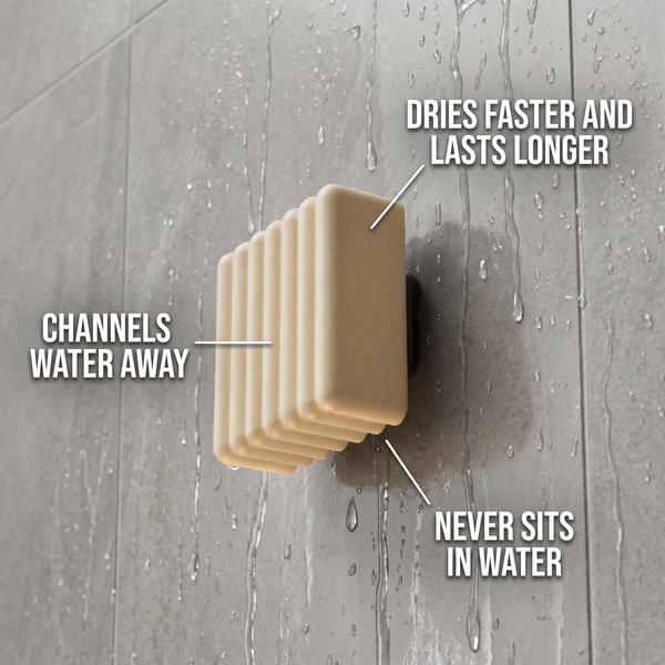 No more mushy, slimy bar soap. This one dries in mid-air